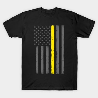 Thin Gold Line American Flag T-Shirt